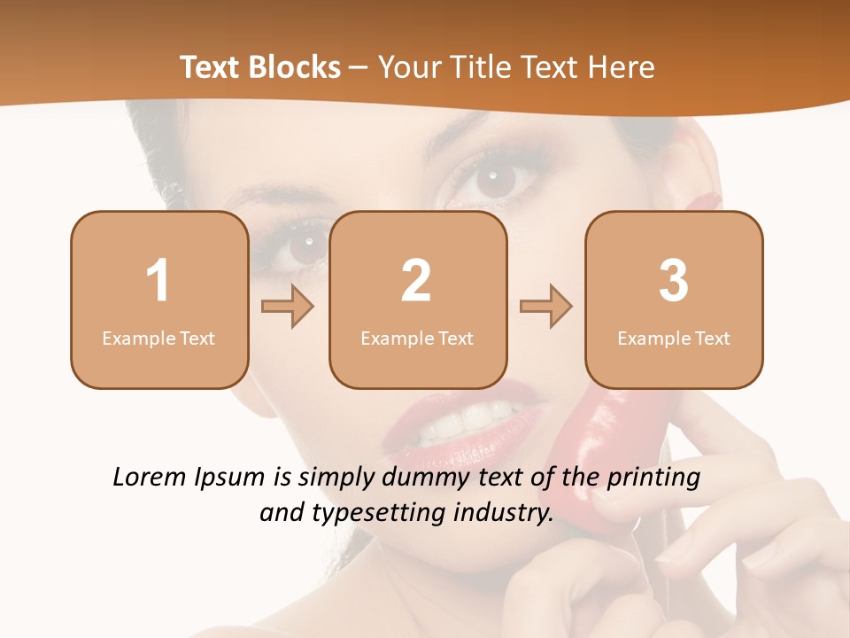 Person Smile Sensual PowerPoint Template