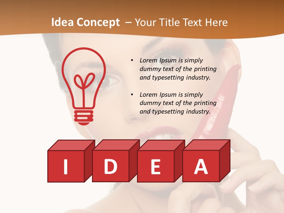 Person Smile Sensual PowerPoint Template