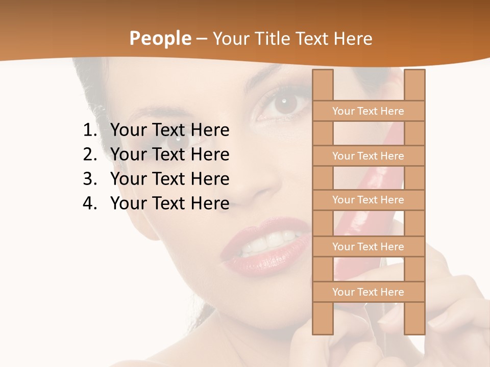 Person Smile Sensual PowerPoint Template
