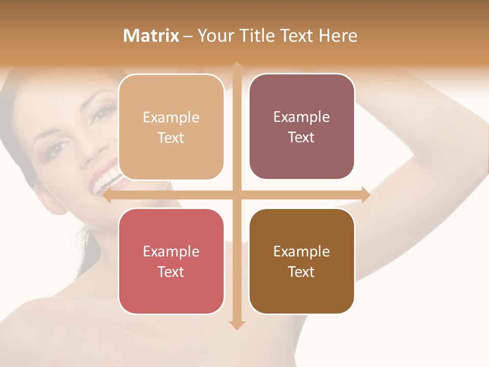 Isolated Bite Brunette PowerPoint Template