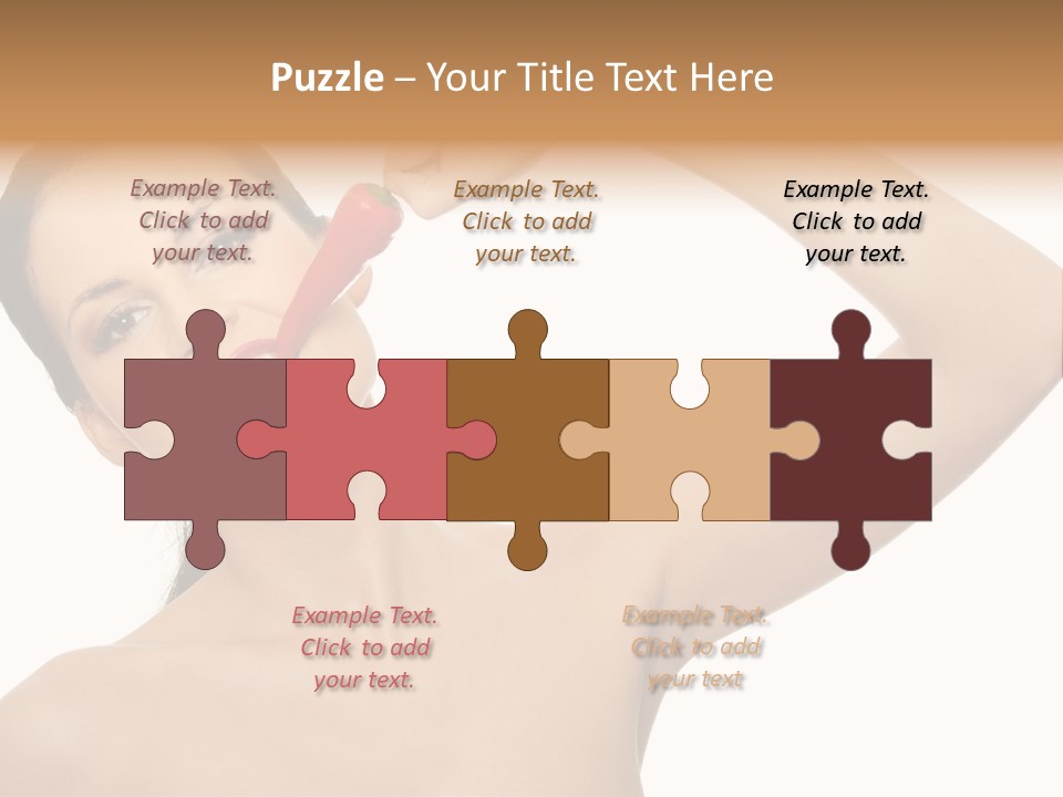 Isolated Bite Brunette PowerPoint Template