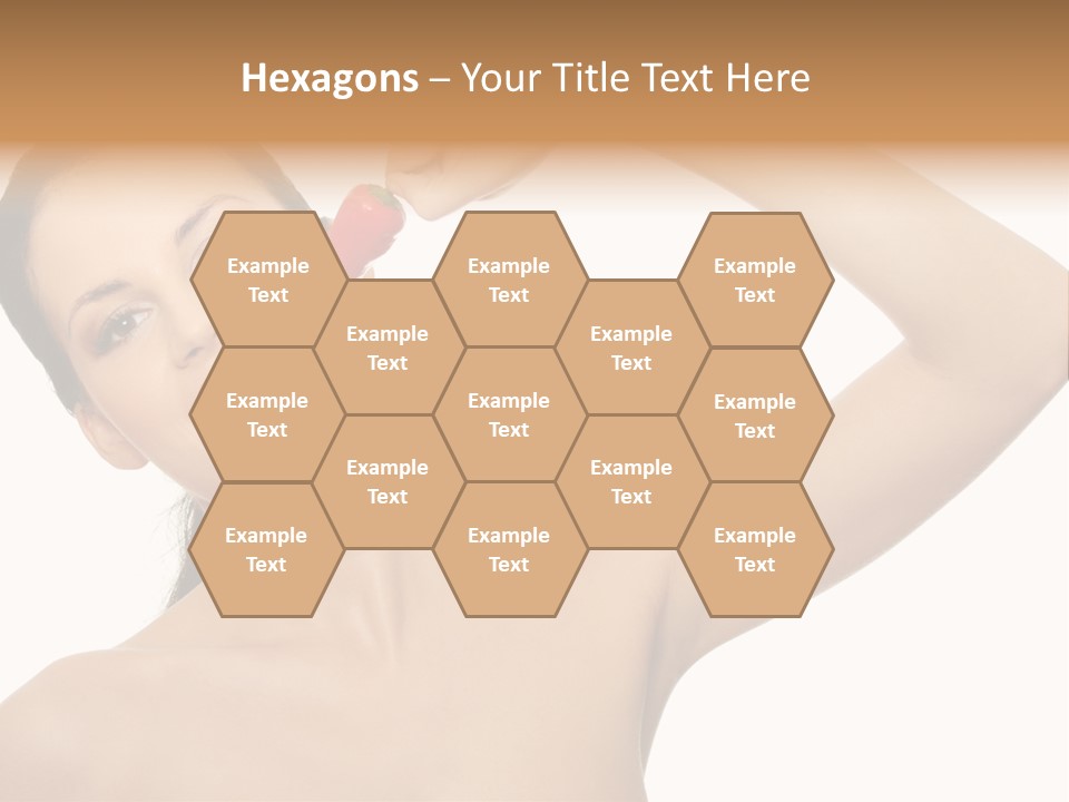 Isolated Bite Brunette PowerPoint Template