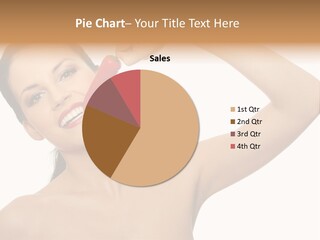 Isolated Bite Brunette PowerPoint Template