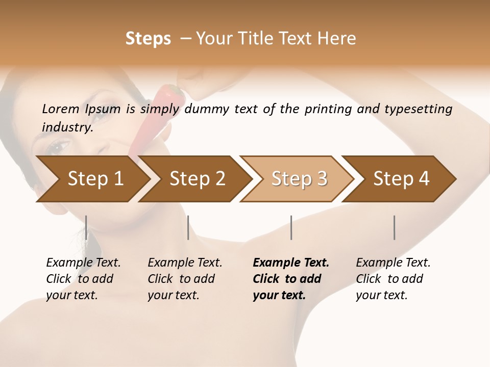 Isolated Bite Brunette PowerPoint Template