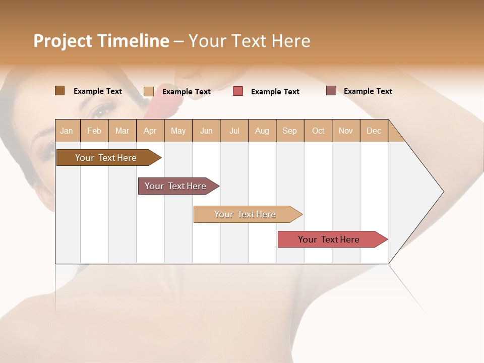 Isolated Bite Brunette PowerPoint Template