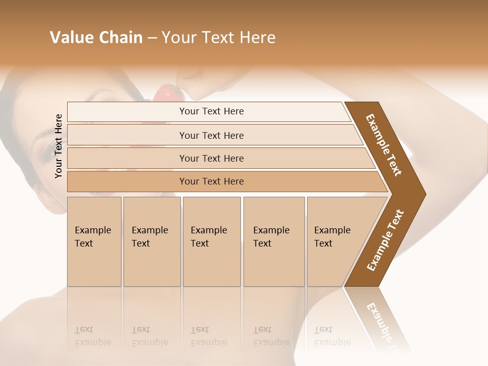 Isolated Bite Brunette PowerPoint Template