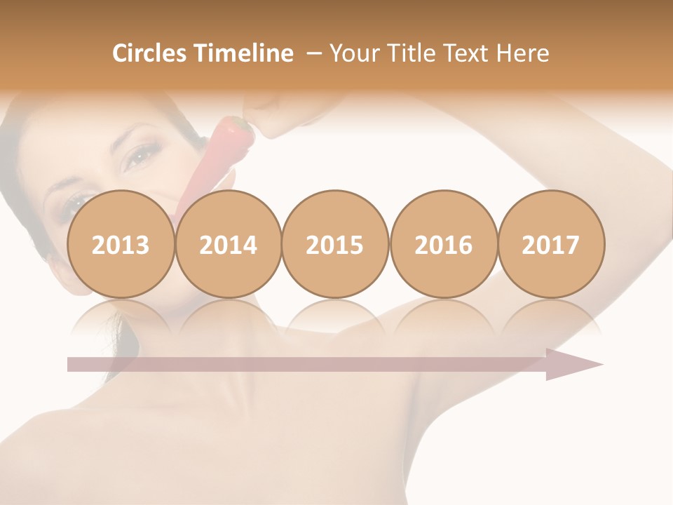 Isolated Bite Brunette PowerPoint Template