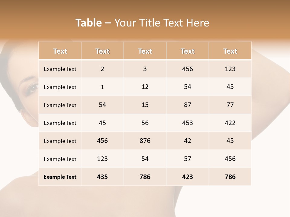 Isolated Bite Brunette PowerPoint Template