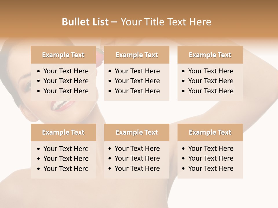 Isolated Bite Brunette PowerPoint Template