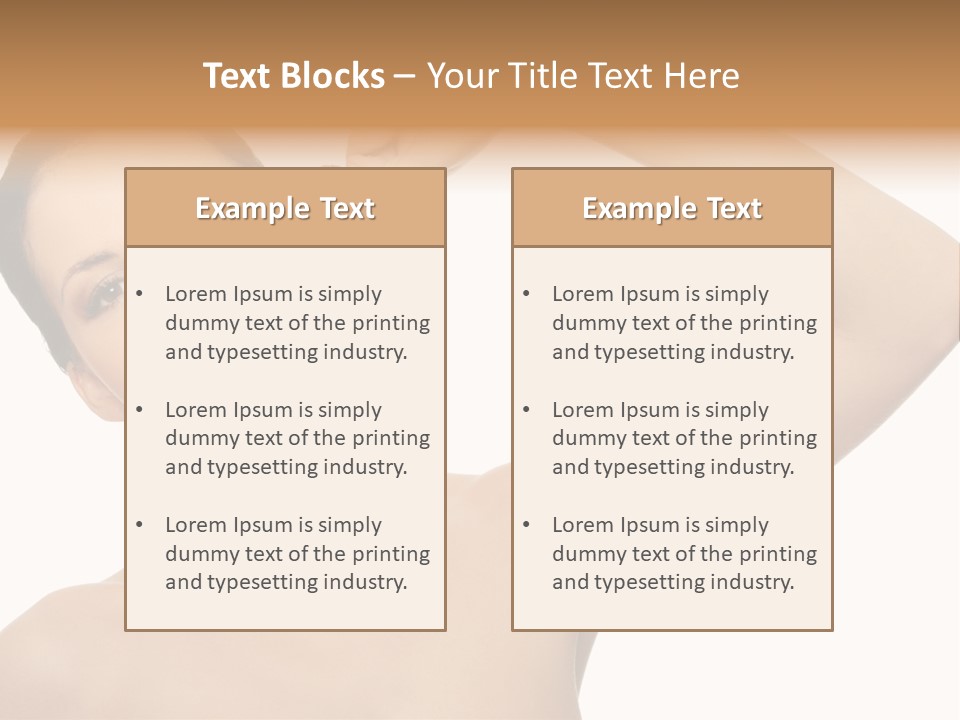 Isolated Bite Brunette PowerPoint Template