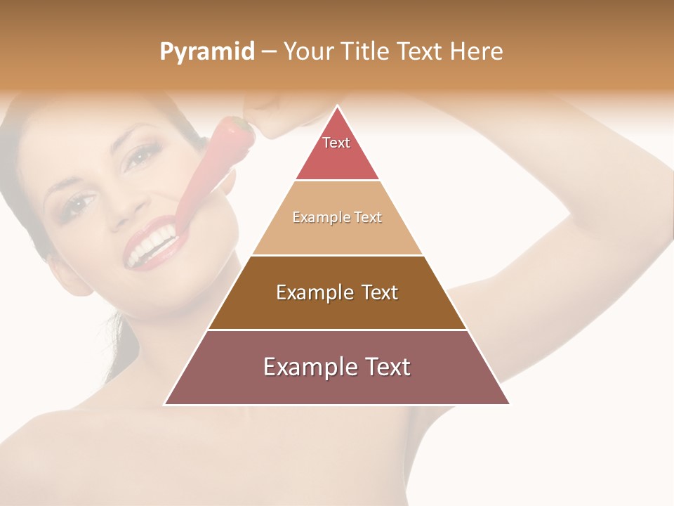 Isolated Bite Brunette PowerPoint Template