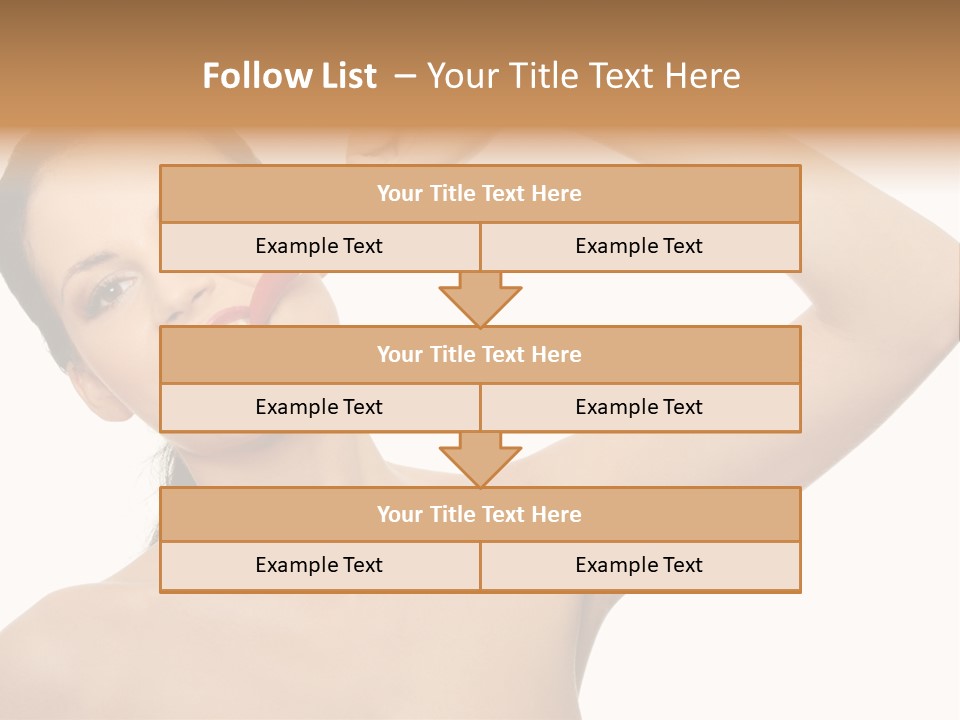 Isolated Bite Brunette PowerPoint Template