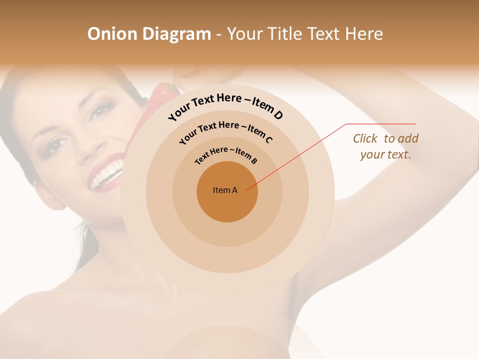 Isolated Bite Brunette PowerPoint Template