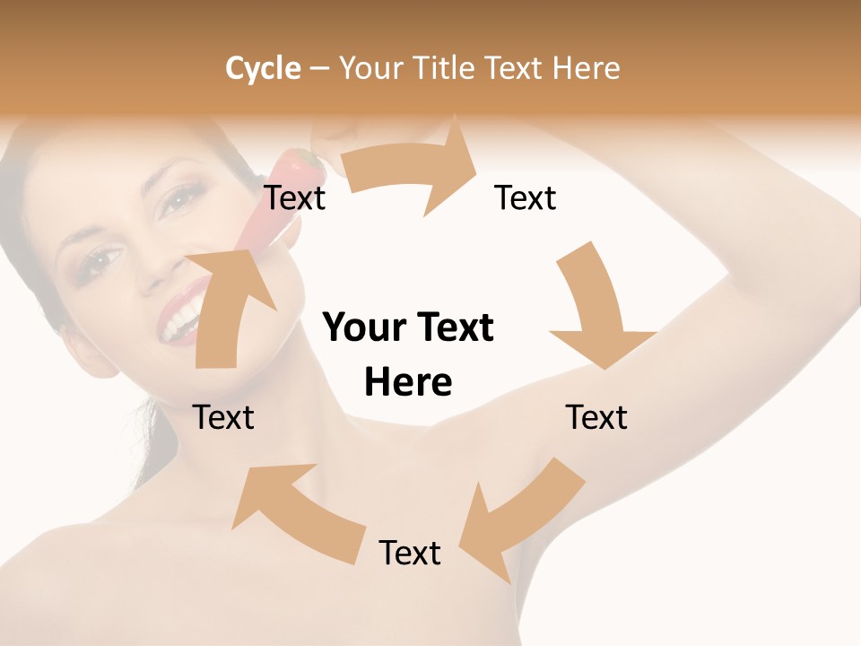 Isolated Bite Brunette PowerPoint Template