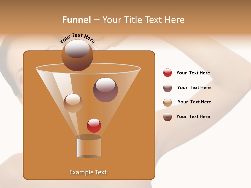 Isolated Bite Brunette PowerPoint Template