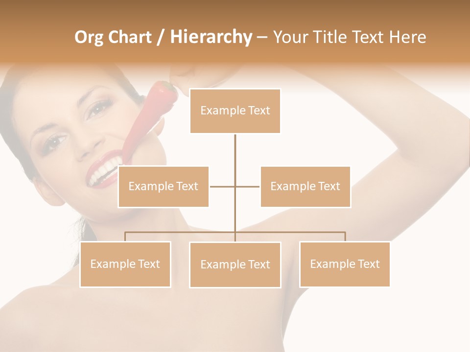 Isolated Bite Brunette PowerPoint Template