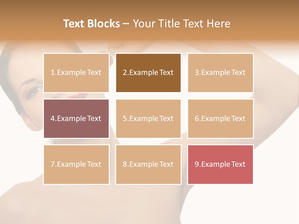 Isolated Bite Brunette PowerPoint Template