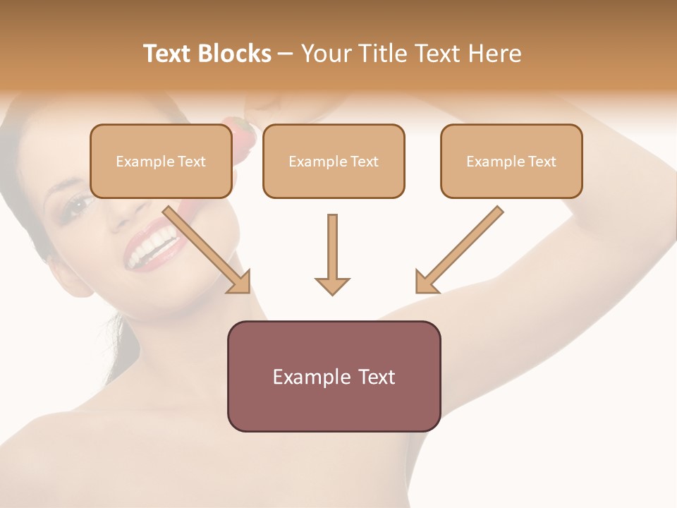 Isolated Bite Brunette PowerPoint Template