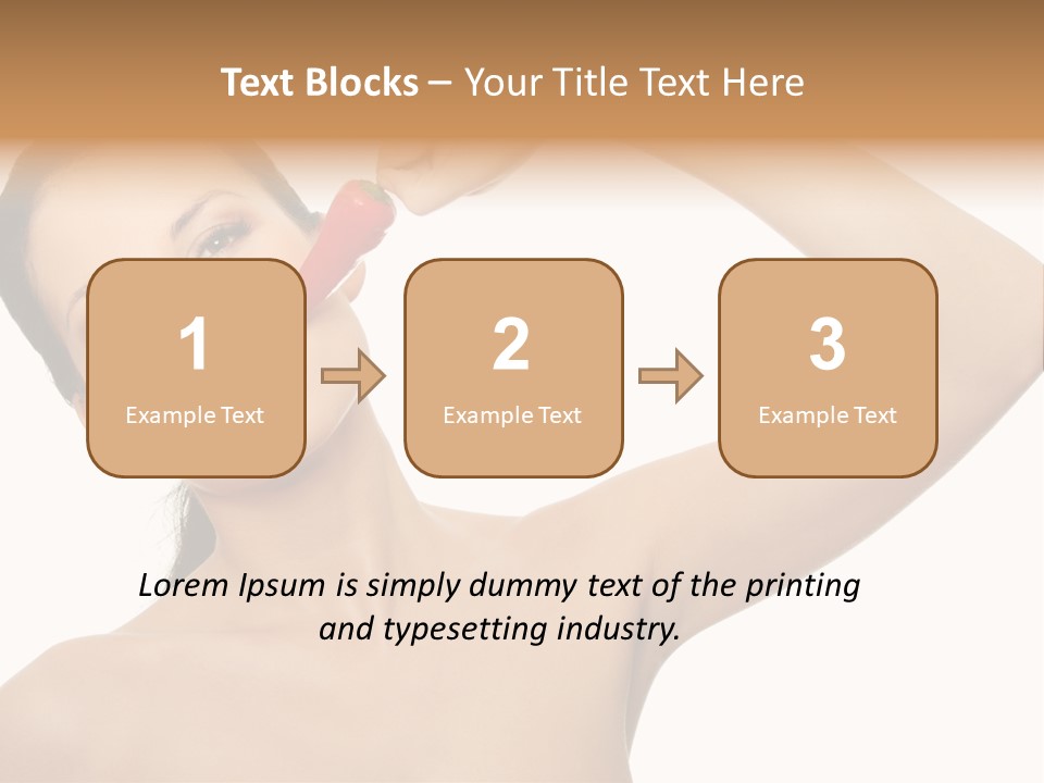 Isolated Bite Brunette PowerPoint Template