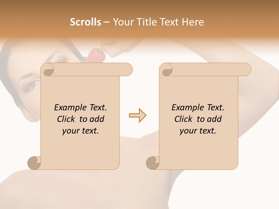 Isolated Bite Brunette PowerPoint Template