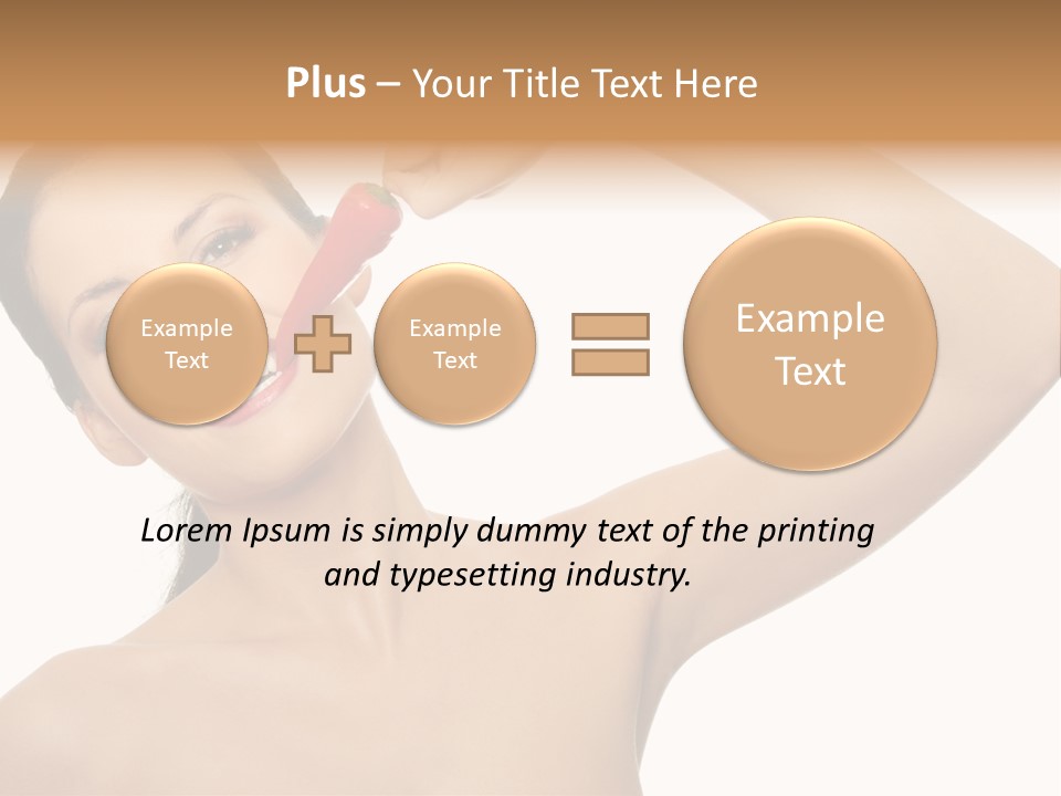 Isolated Bite Brunette PowerPoint Template