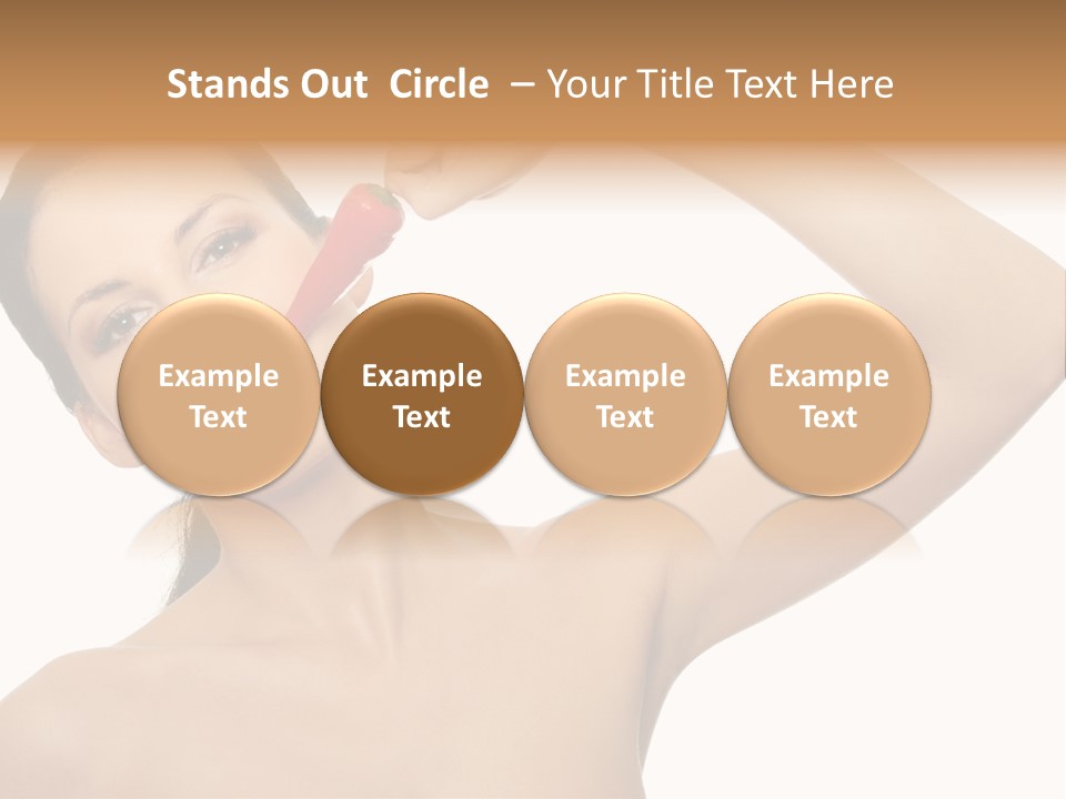 Isolated Bite Brunette PowerPoint Template