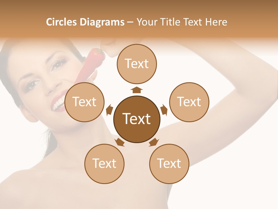 Isolated Bite Brunette PowerPoint Template