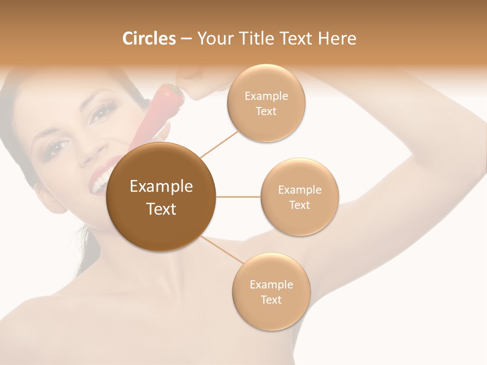 Isolated Bite Brunette PowerPoint Template