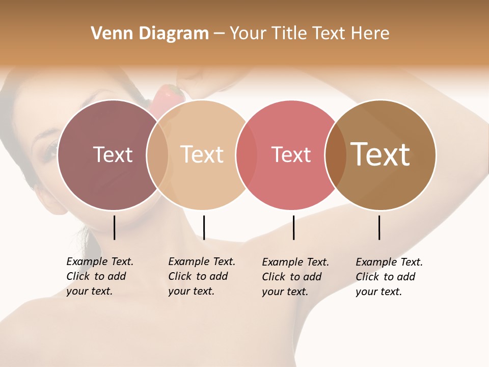 Isolated Bite Brunette PowerPoint Template
