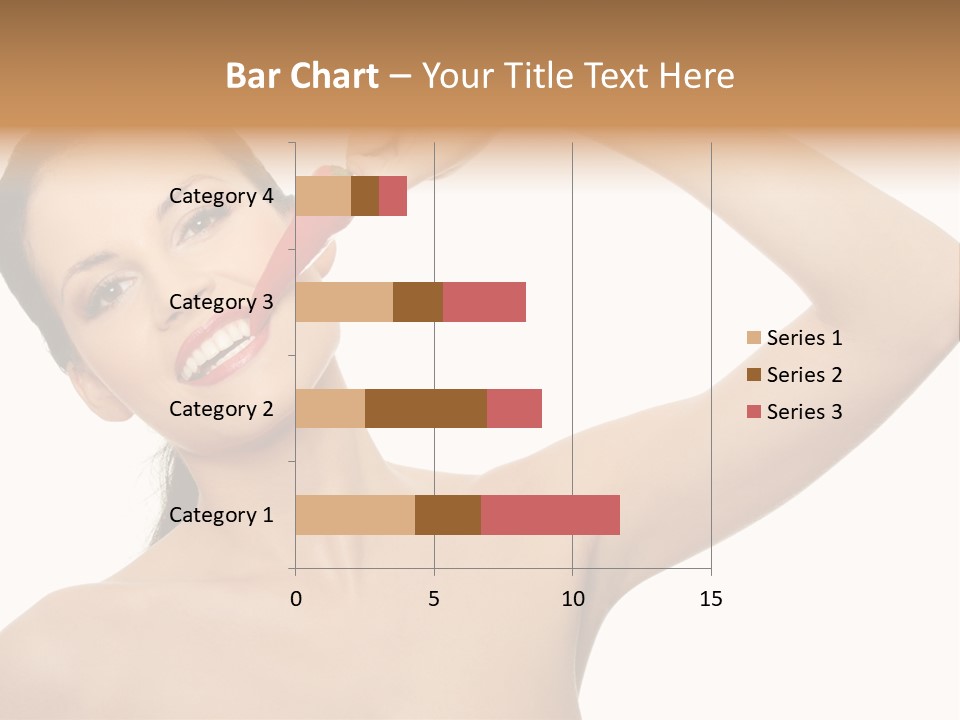 Isolated Bite Brunette PowerPoint Template