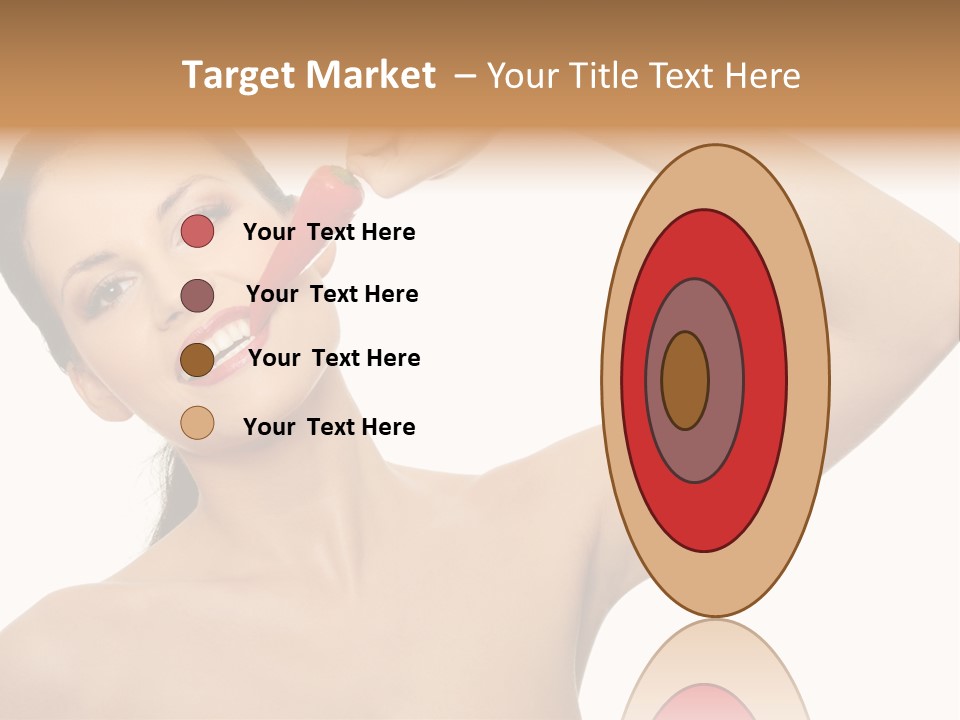 Isolated Bite Brunette PowerPoint Template