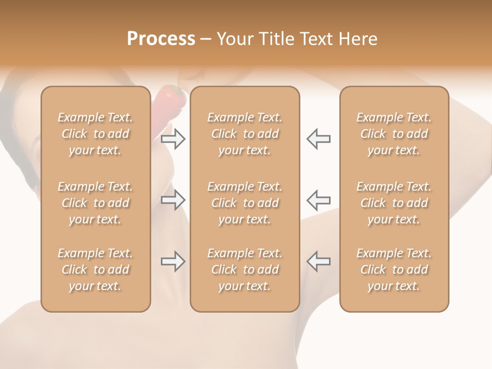 Isolated Bite Brunette PowerPoint Template