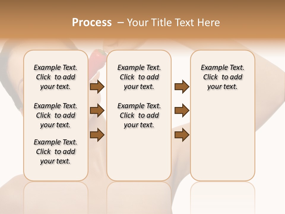 Isolated Bite Brunette PowerPoint Template
