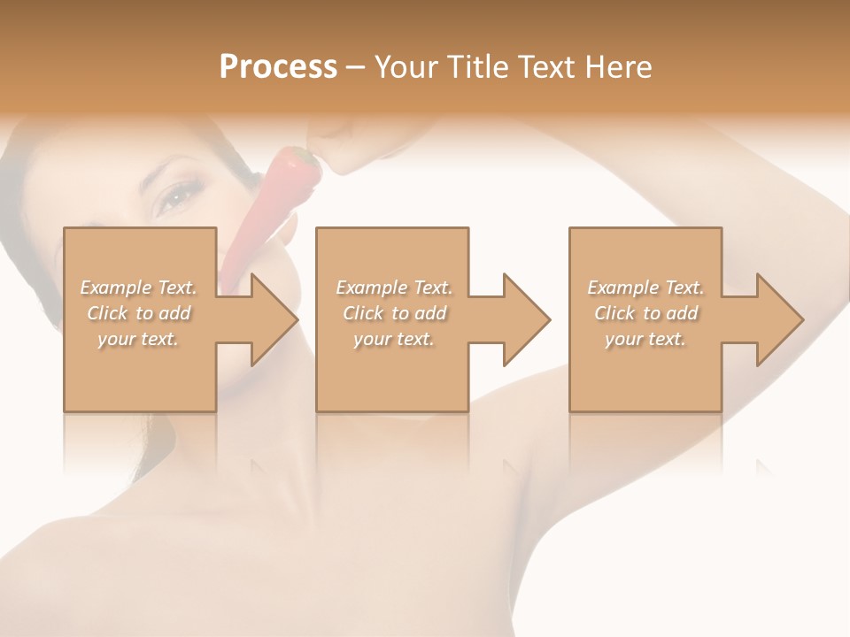 Isolated Bite Brunette PowerPoint Template