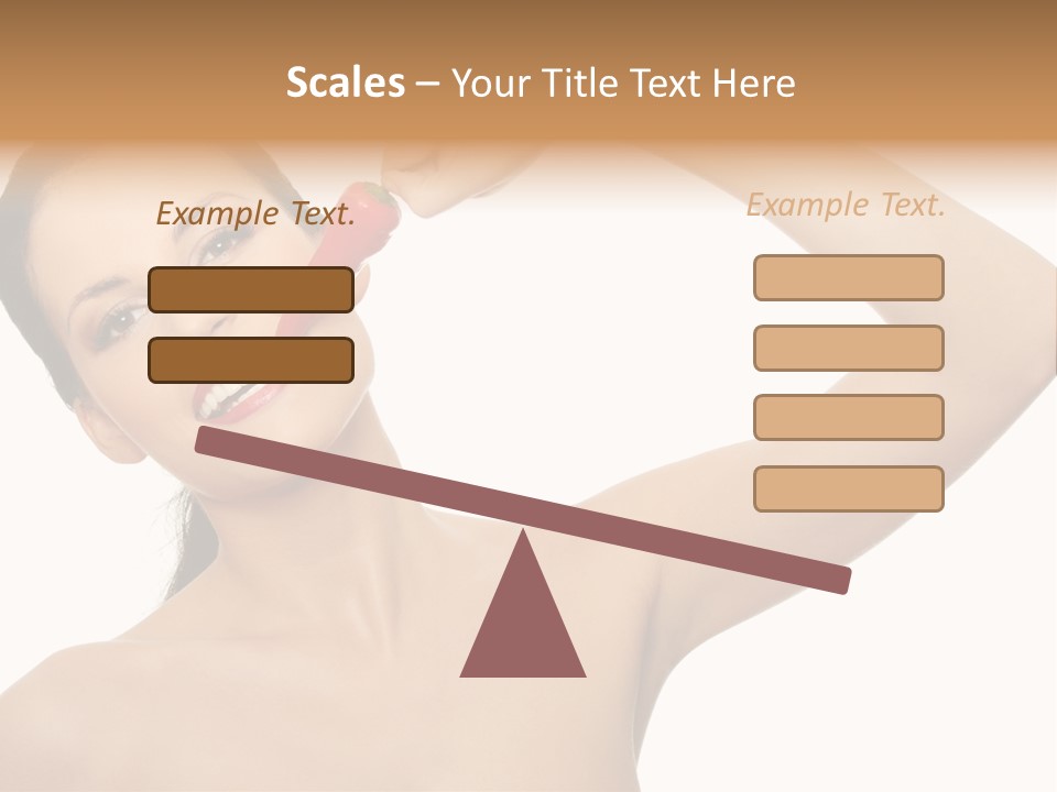 Isolated Bite Brunette PowerPoint Template