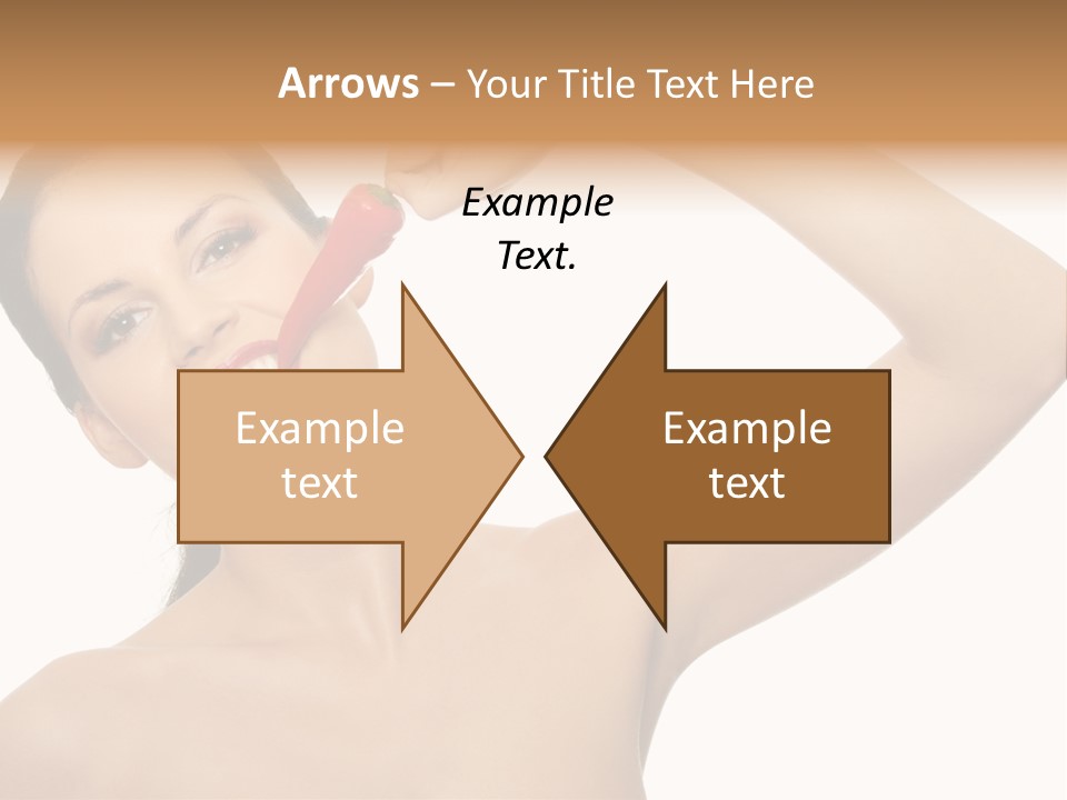 Isolated Bite Brunette PowerPoint Template