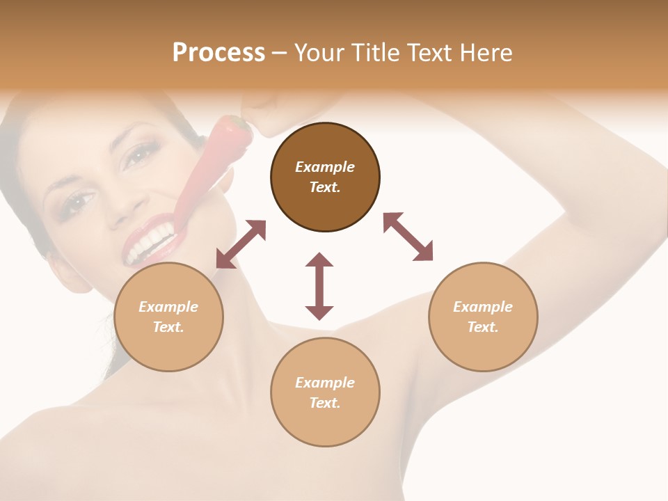 Isolated Bite Brunette PowerPoint Template