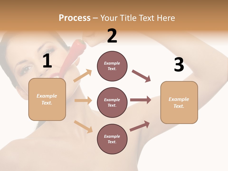 Isolated Bite Brunette PowerPoint Template