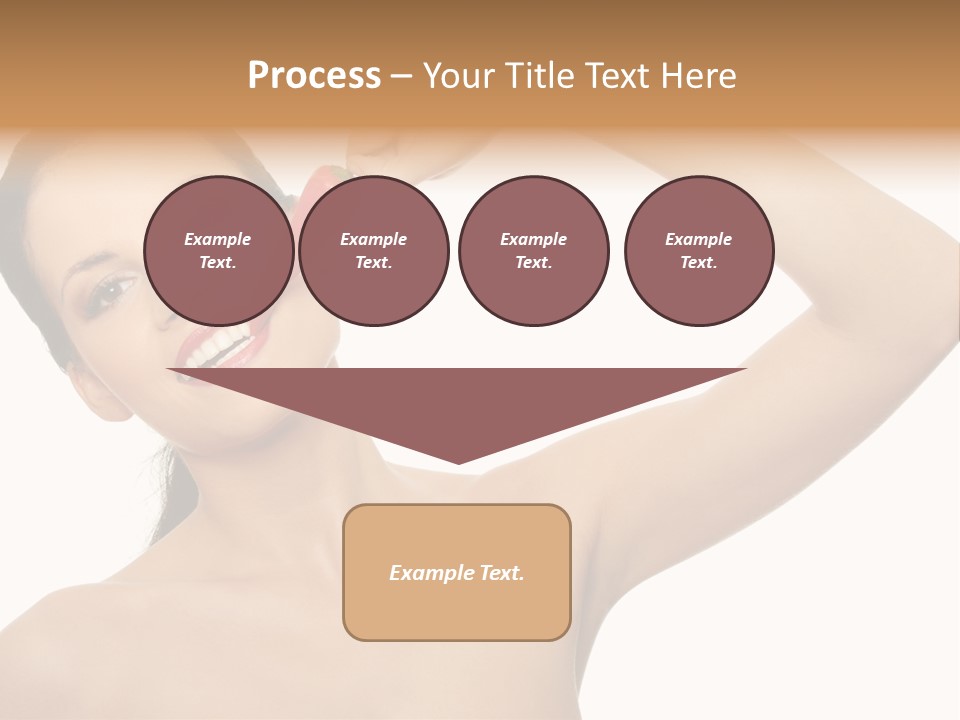 Isolated Bite Brunette PowerPoint Template