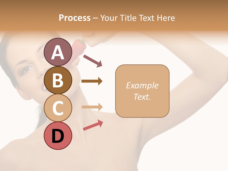 Isolated Bite Brunette PowerPoint Template