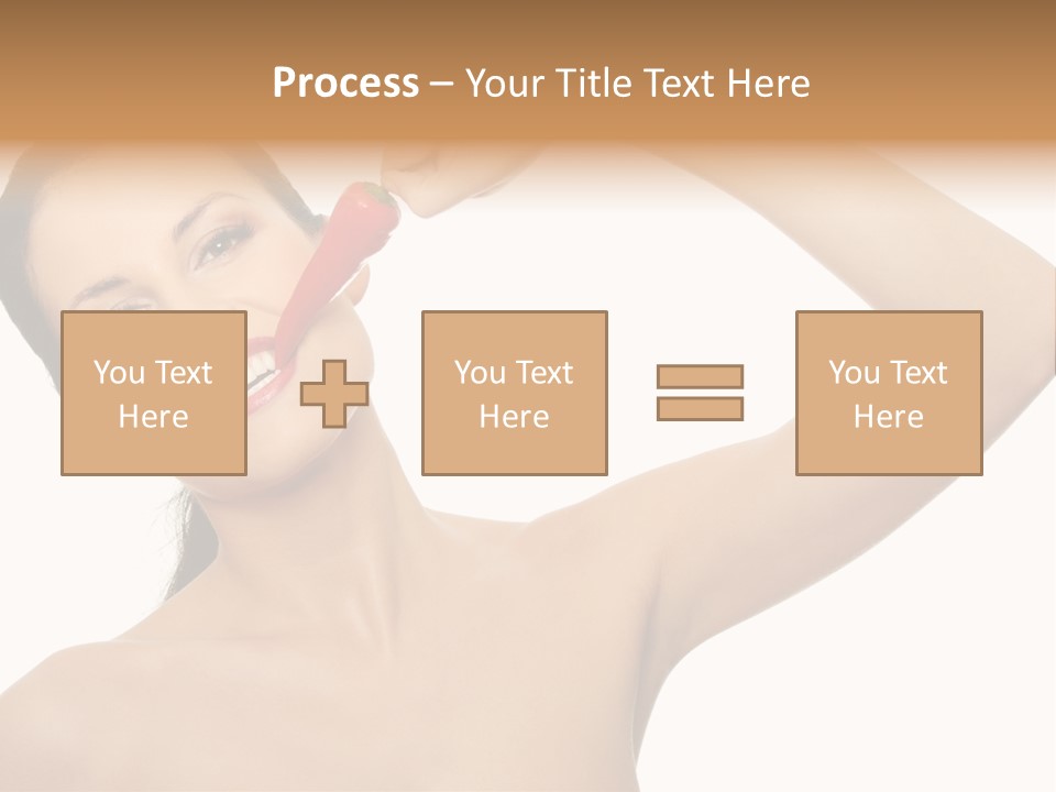 Isolated Bite Brunette PowerPoint Template