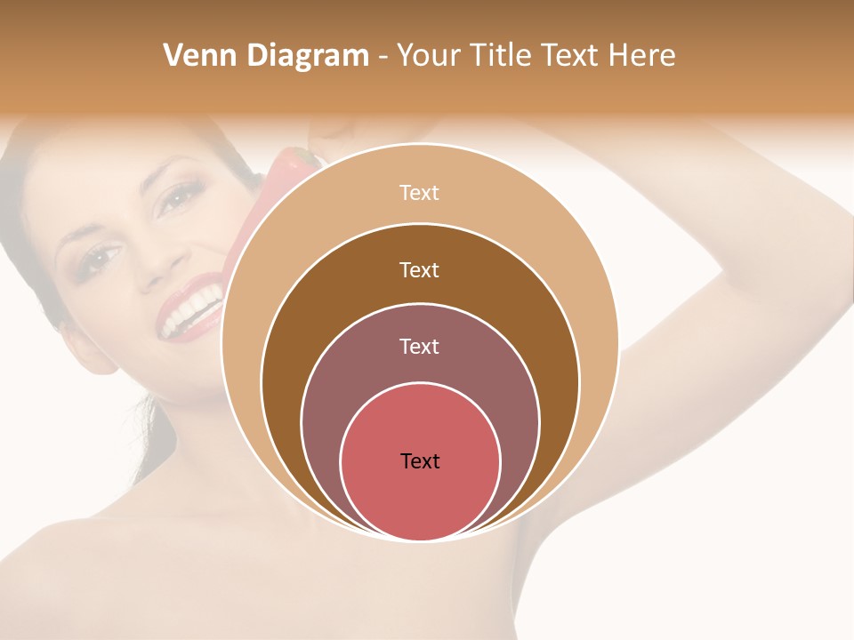 Isolated Bite Brunette PowerPoint Template