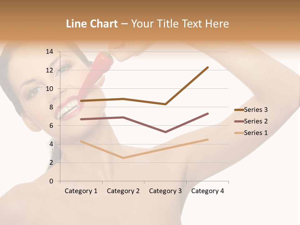 Isolated Bite Brunette PowerPoint Template