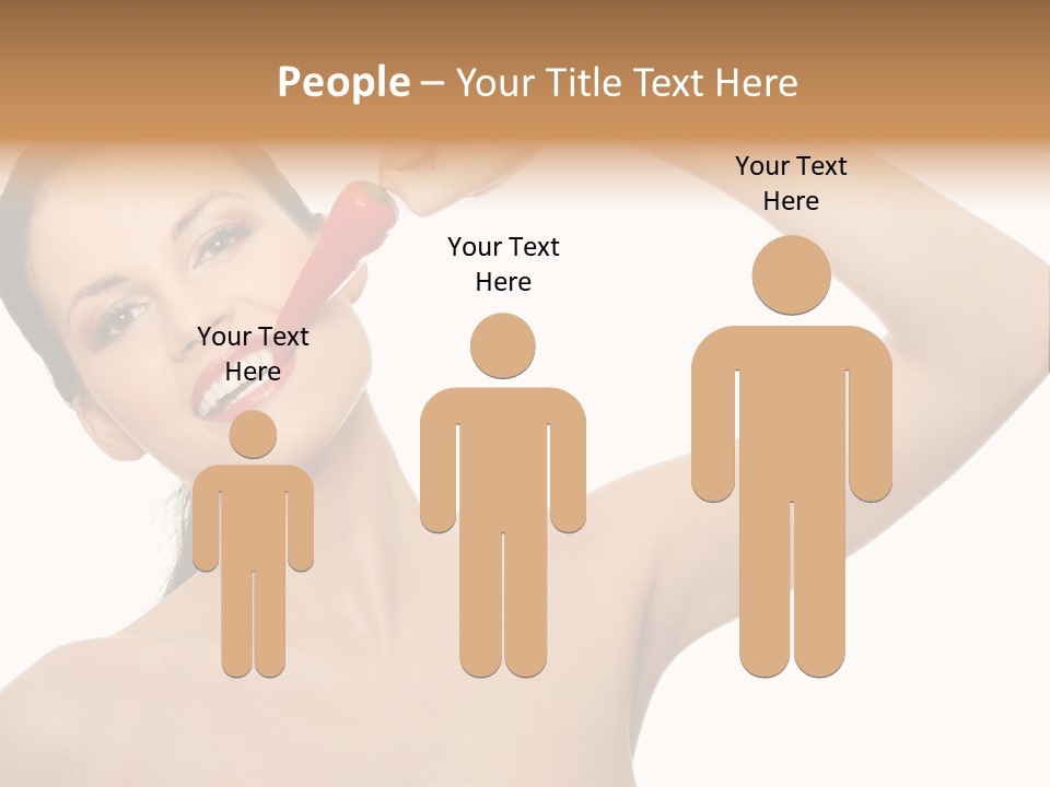 Isolated Bite Brunette PowerPoint Template