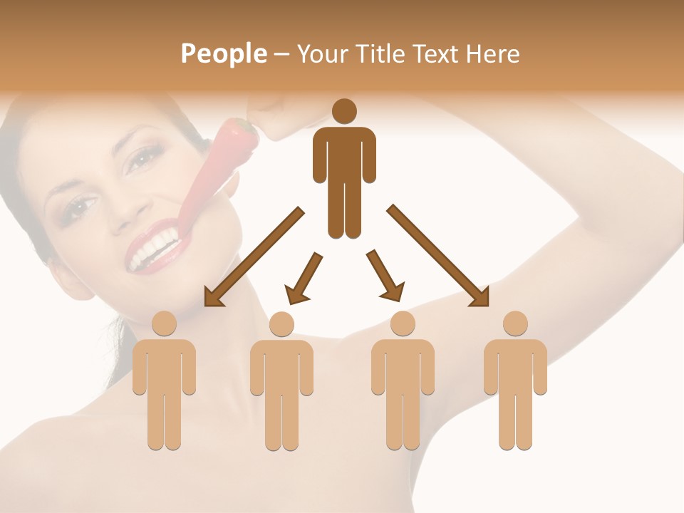 Isolated Bite Brunette PowerPoint Template