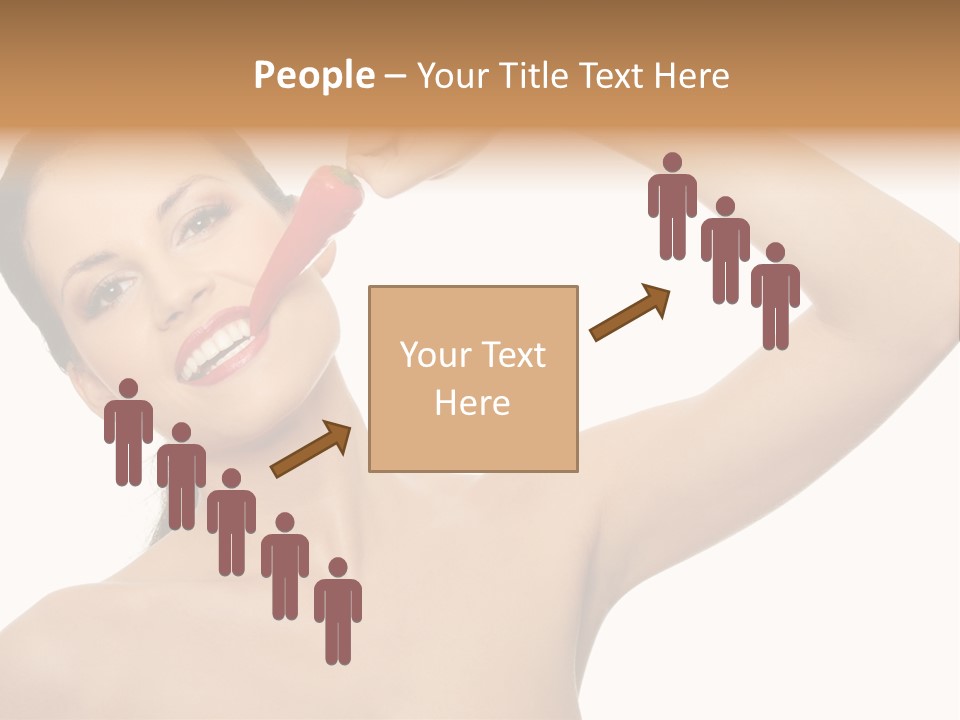 Isolated Bite Brunette PowerPoint Template