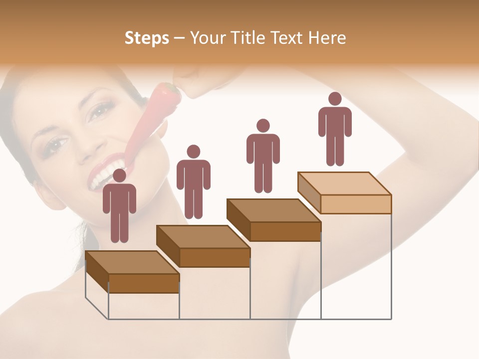 Isolated Bite Brunette PowerPoint Template