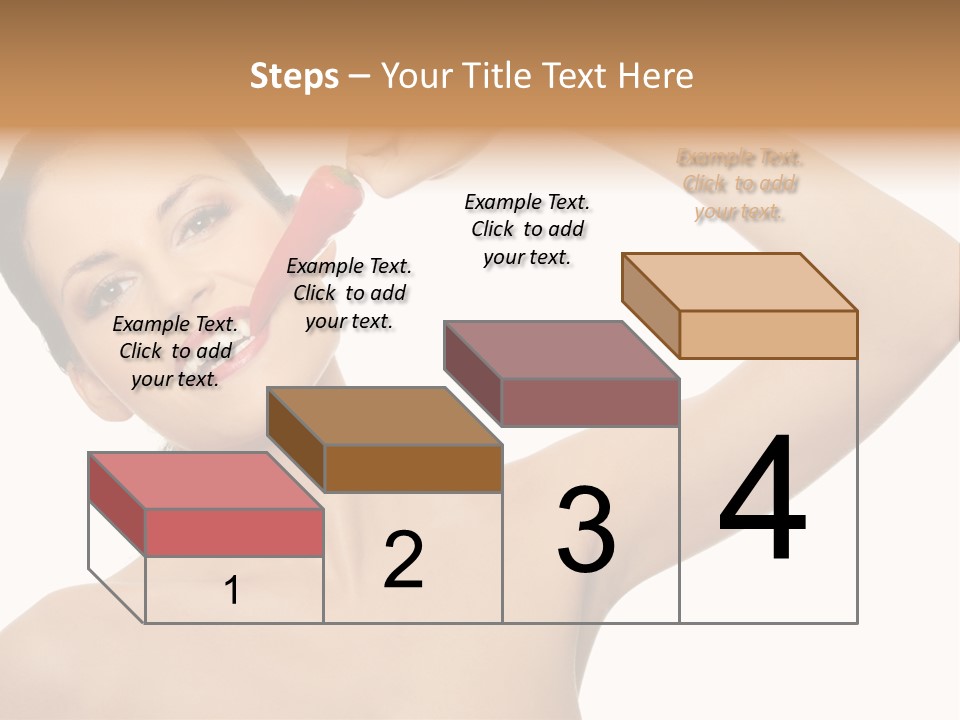 Isolated Bite Brunette PowerPoint Template