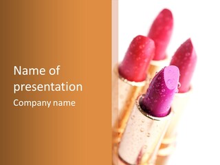 Group Cosmetic Closeup PowerPoint Template