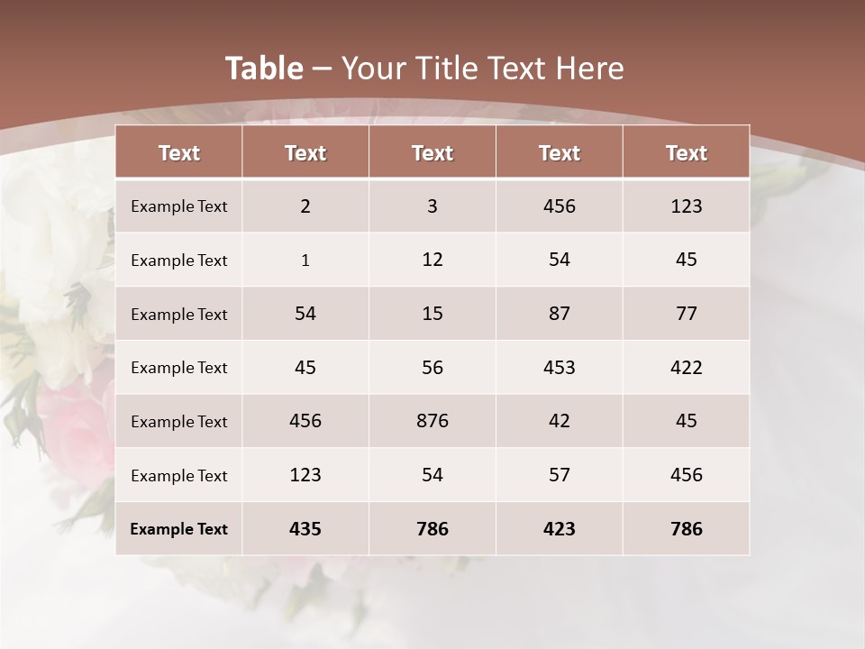 Bouquet Bunch Bridal PowerPoint Template